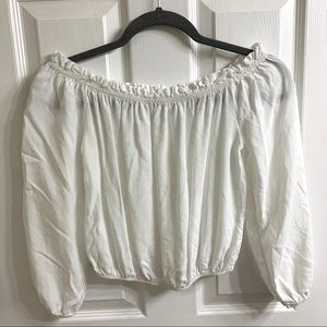 Boho Off the Shoulder White Top